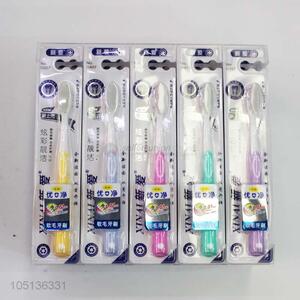 Plastic Nano-antibacterial  Colorful Heads Toothbrush