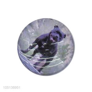 High quality round glass crystal fridge magnet