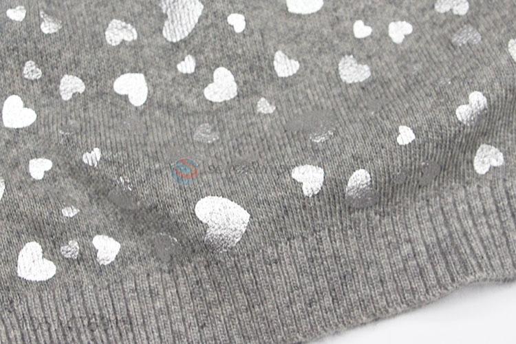 New Arrival Supply Chinlon Single-Deck Knitted Winter Hat with Heart Printed