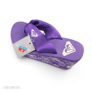 China Hot Sale Purple Women Slippers Summer Beach Slippers