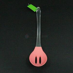 China wholesale silicone slotted spoon with transparent handle