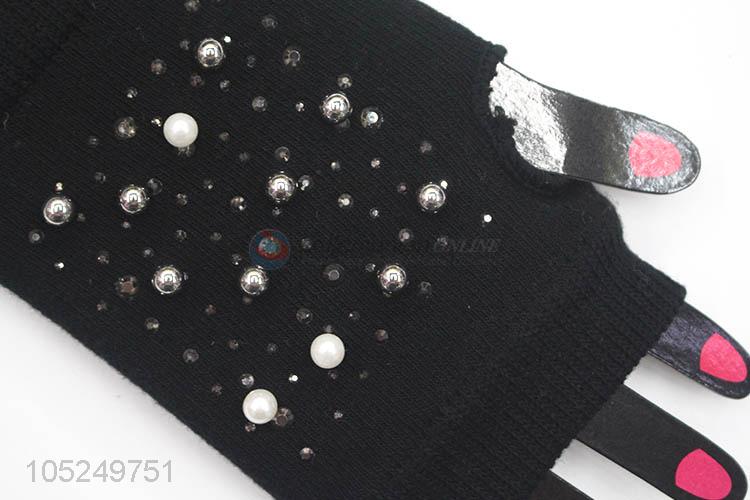 Factory Direct High Quality Half Finger Cotton Hand Gloves