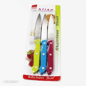 China Supply 3PC Stainless Steel Fruit Knife