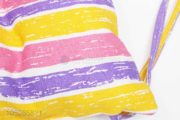 Creative Colorful Striped Seat Cushion Pp Cotton Filled Cushion