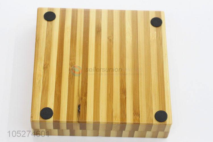 Wholesale Simple Square Shaped Office Bamboo Table Decoration