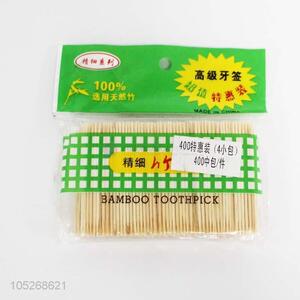 Wholesale 100% natural bamboo toothpicks 400pcs