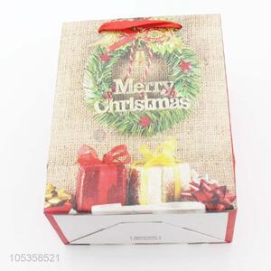 Factory OEM Christmas kraft paper shopping bag gift bag with handle