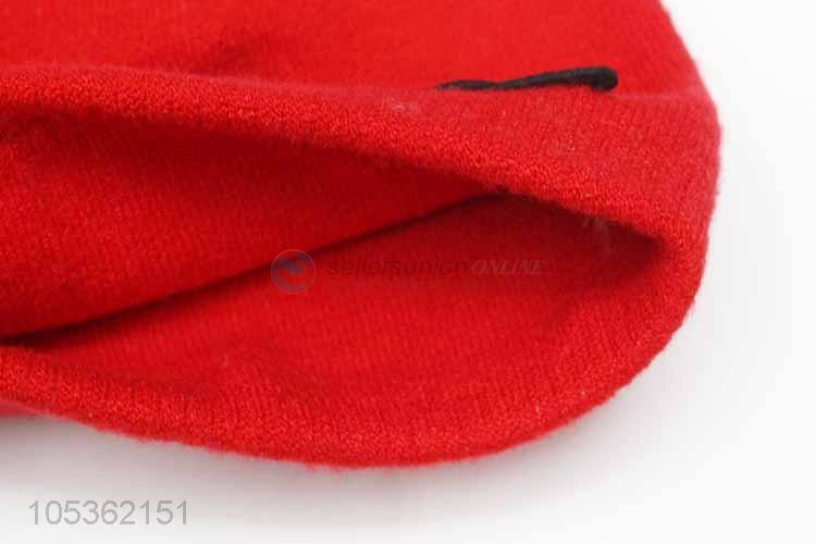 Delicate Design Red Cute Baby Winter Warm Hats