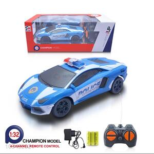 New arrival 1:32 4 ways r/c police car w/ batteries