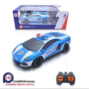 Recent design 1:32 4 ways r/c police car w/o batteries