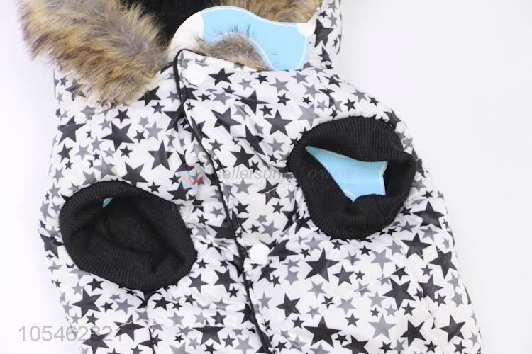 High sales star printed winter pet apparel dog clothes