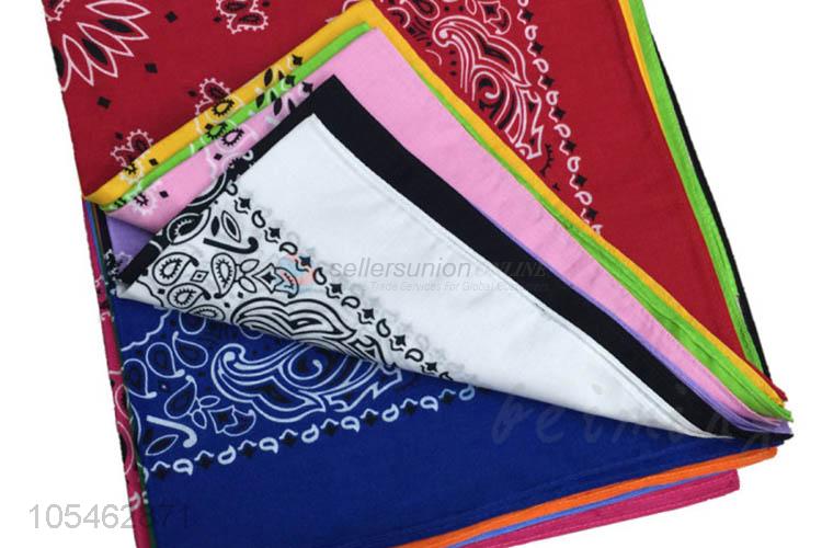 Manufacturer directly supply 55*55cm custom logo cotton kerchief