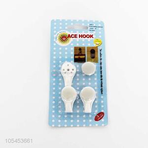 Wholesale 3pcs white bathroom hooks nailed hooks