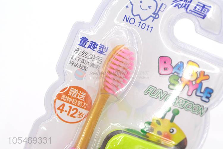 Promotional Wholesale Soft Bristle Child Toothbrush with Toy