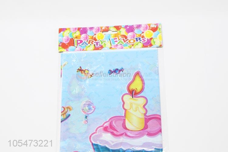 New arrival disposable plastic printed birthday party table cloth
