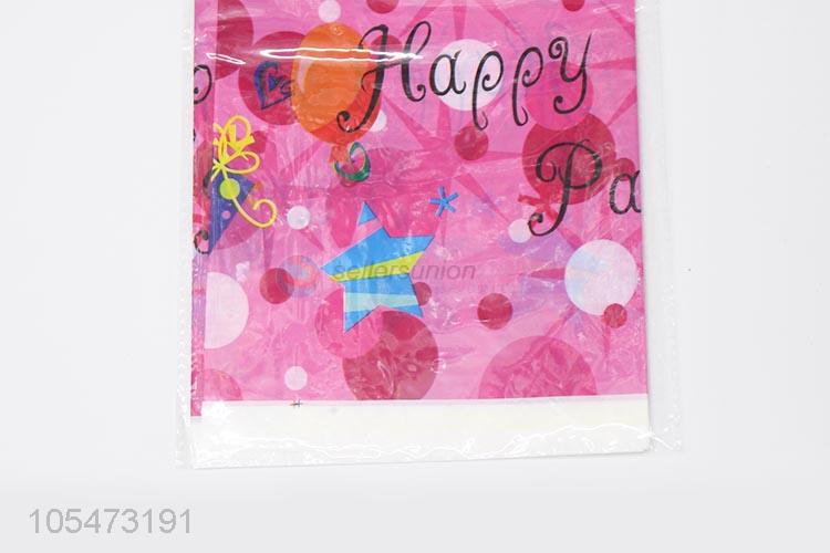 Cheap high quality disposable plastic printed birthday party table cloth