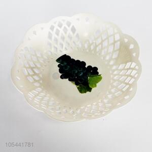 Excellent quality delicate white hollow-out plastic fruit plate
