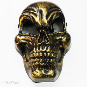 China maker burnished gold plastic skull mask for Halloween use