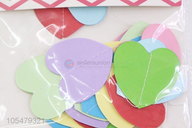 Custom Sweet Heart Shape Paper Party Hanging Strip Party Decoration