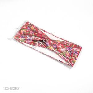 China maker smal flower printed bowknot hair band/headband