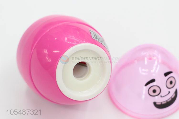 Fancy design egg shape colorful sharpener+eraser