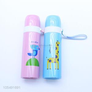 Cute design cartoon animal printed stainless steel thermos bottle