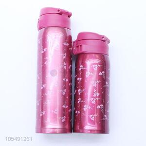 Superior quality fashion flower printed stainless steel thermos bottle