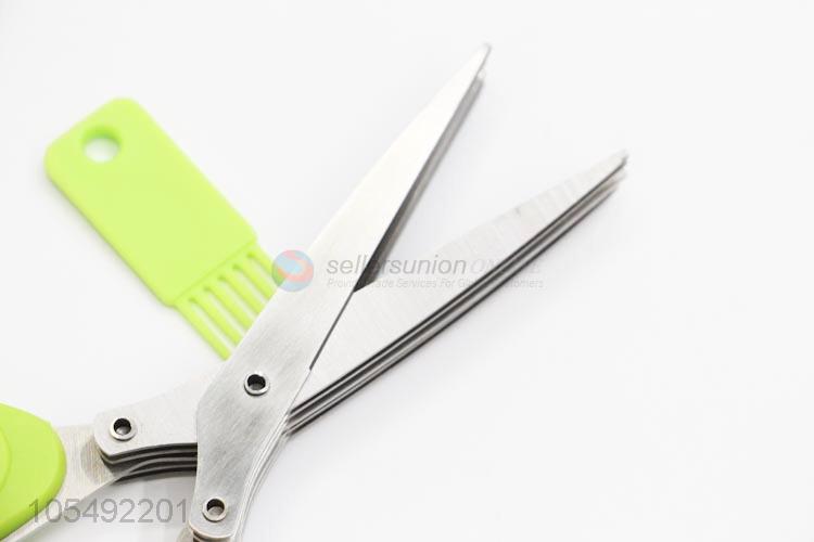 China Factory Five Layer Scissors Vegetable Spice Kitchen Knife Multiple Blade