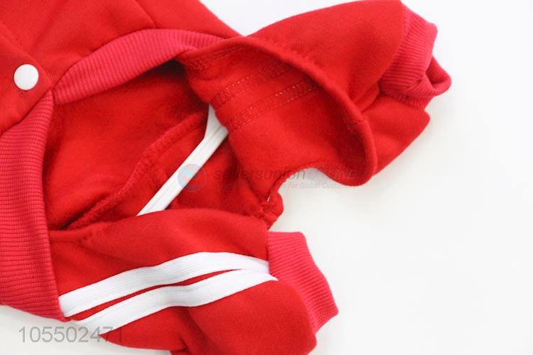 Factory Price Red Hooded Pet Sports Apparel