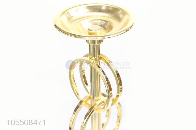 Promotional modern decorative golden metal candle holder