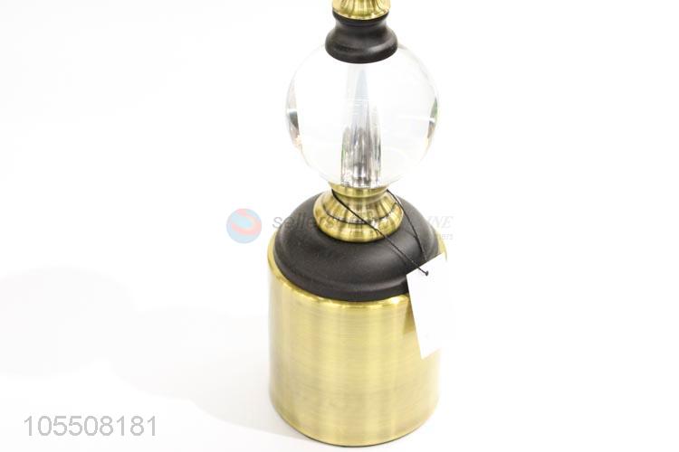 Manufacturer custom golden iron candlestick crystal candle holder