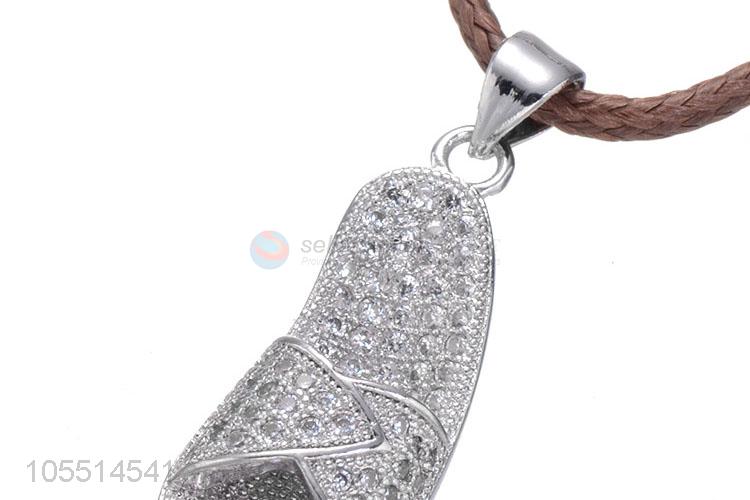 Custom Slipper Shape Diamond Jewelry Pendant DIY Necklace Pendant