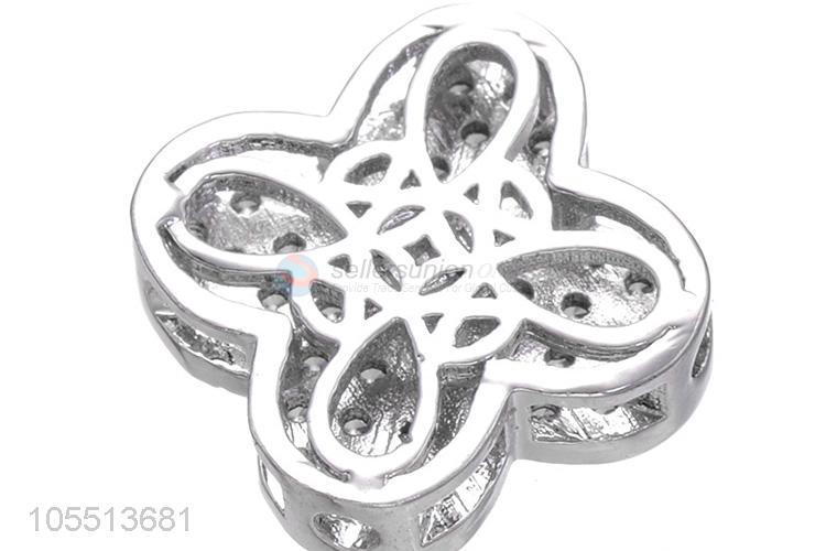 Delicate Design Four Leaf Clover Bangle Bracelet Charm Best Hole Spacer Bead