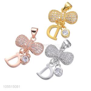 Made In China Bowknot Shape Pendant DIY Necklace Pendant