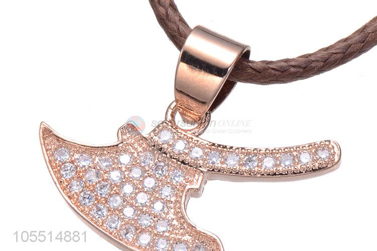 Wholesale Axe Shape Diamond Necklace Pendant DIY Jewelry Accessories