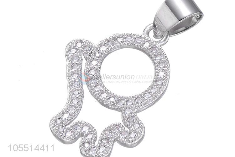 Cartoon Design Diamond Pendant DIY Jewelry Necklace Accessories