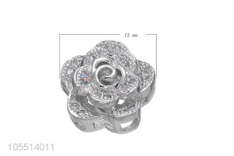 Cheap Flower Shape Bangle Bead Bracelet Charm Hole Spacer Bead