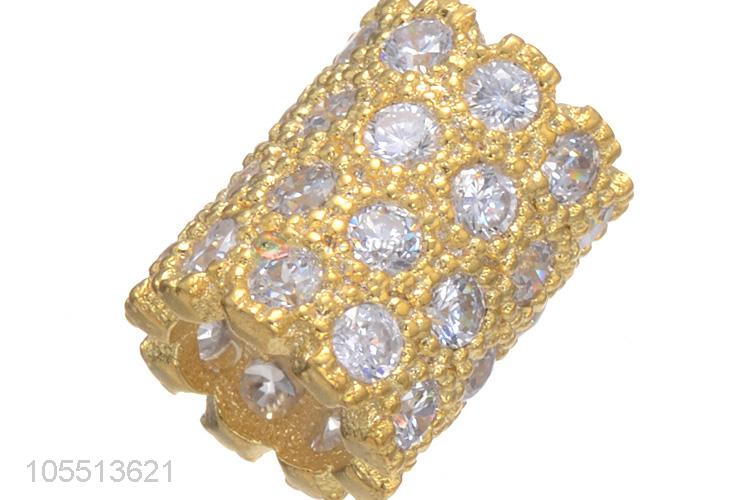 Best Selling Inlay Zircon Bracelet Charm Exquisite Hole Spacer Bead