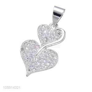 Sweet Heart Design Diamond Necklace Pendant DIY Jewelry Accessories