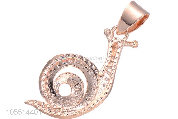 Cute Snail Shape Diamond Pendant Fashion DIY Necklace Pendant