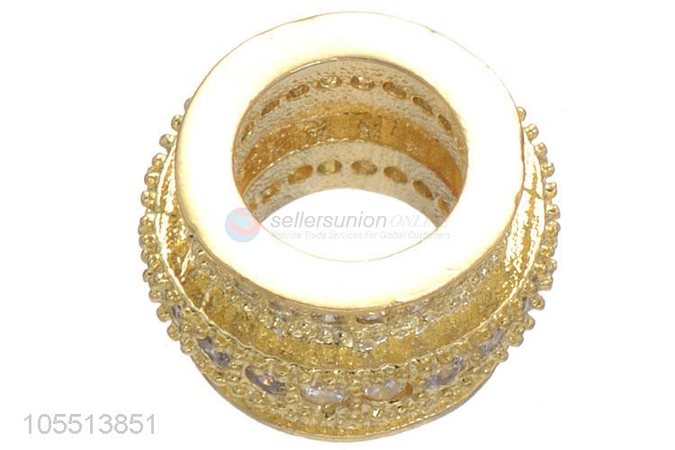 Wholesale Inlay Zircon Jewelry Accessories Beads Bracelet Charm Hole Spacer Bead