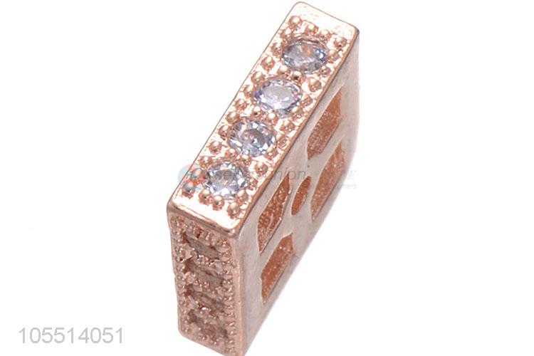 Square Bracelet Charm Hole Spacer Bead Fashion Jewelry Accessories