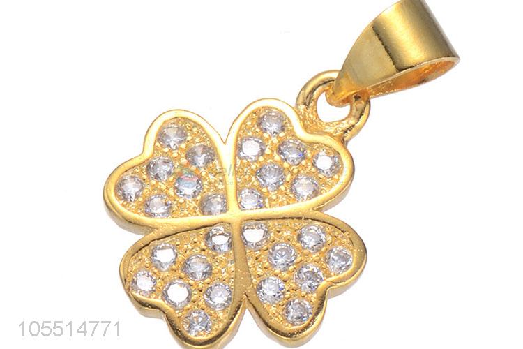 Popular Inlay Zircon Pendant Fashion DIY Necklace Pendant