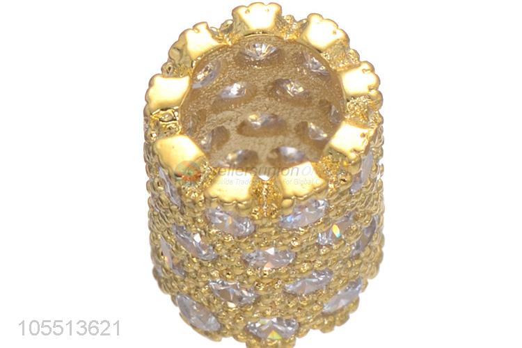Best Selling Inlay Zircon Bracelet Charm Exquisite Hole Spacer Bead