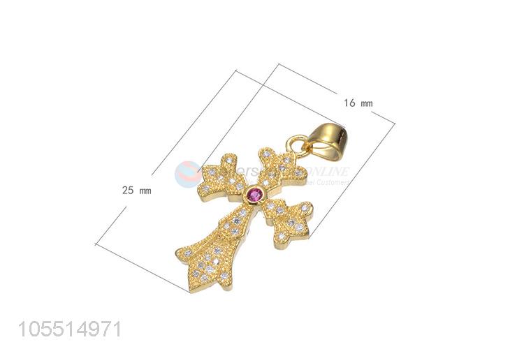 Wholesale Cross Inlay Zircon Pendant Fashion Jewelry Accessories