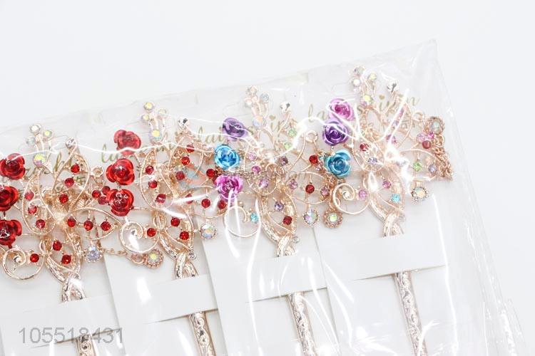 China Wholesale Fashion Women Hair Stick Bobby Pin Flower Hairpin