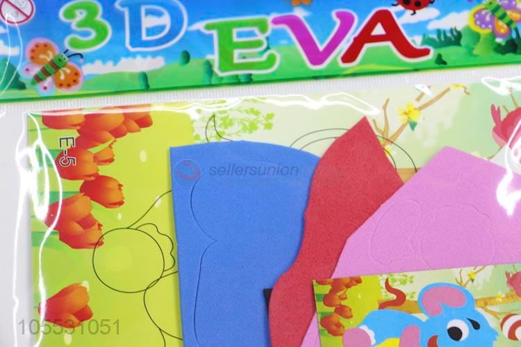 Unique Design 3D EVA Puzzle Picture Collage Educational Sticker