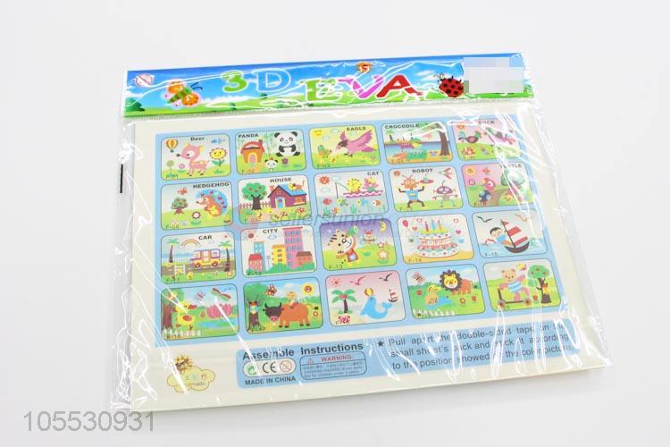 Child Educational Puzzle Stickers 3D Mosaic Picture Collage