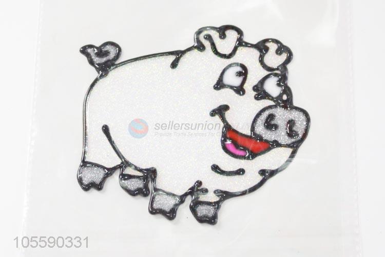 Lovely Design Pig Shape Jelly Sticker For Christmas Decoration