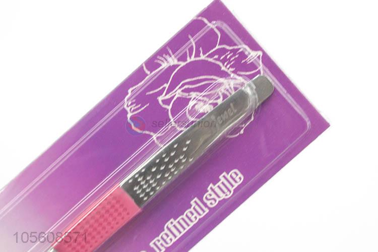 Factory Wholesale Stainless Steel Eyebrow Tweezers Beauty Makeup Tool